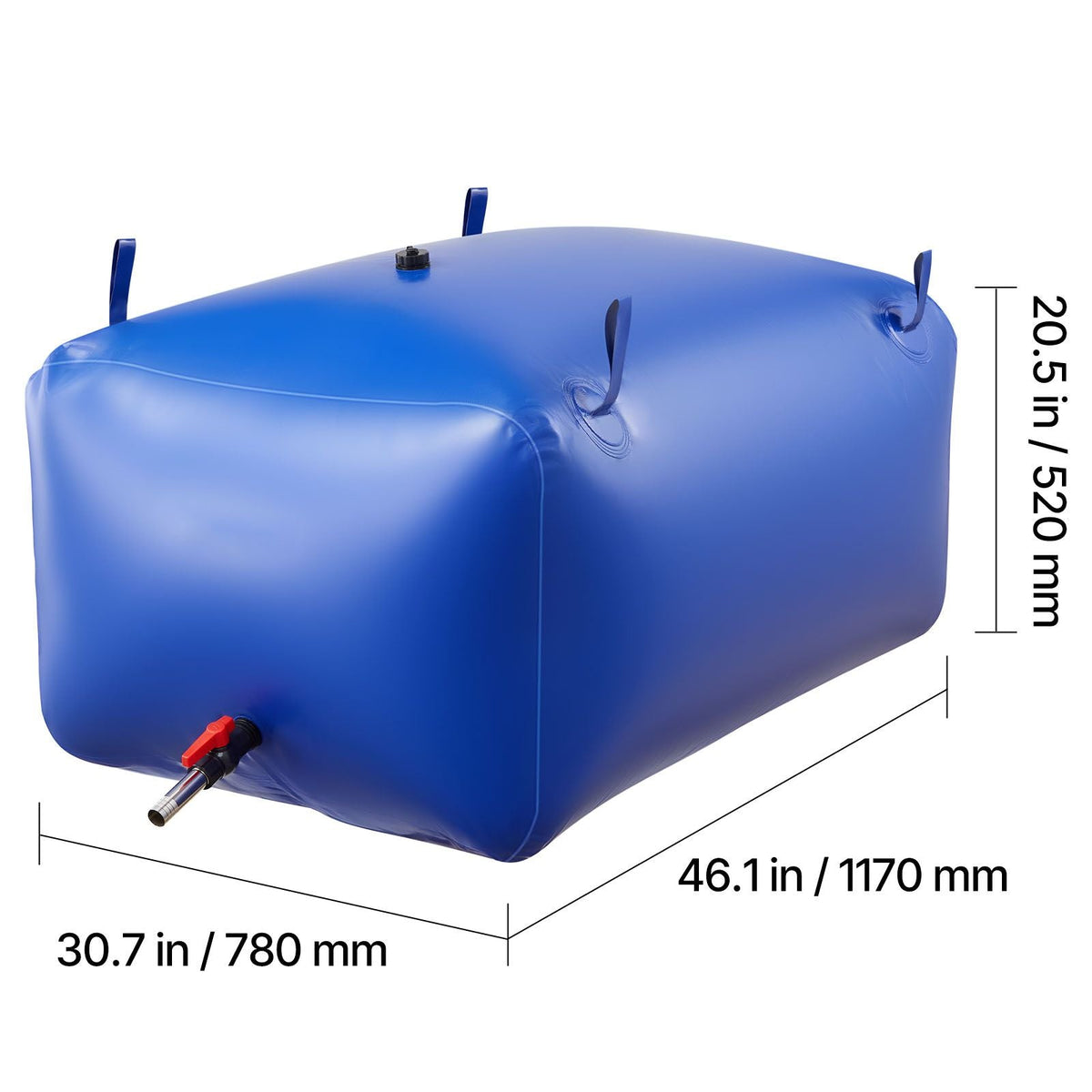 Water Storage Bladder 105.7 Gallon Large Capacity Water Bag, Portable & Collapsible Soft Waters Container, Leakproof & Tear-Resistant PVC Emergency Waters Storage Tank for RV Truck & Outdoor Use