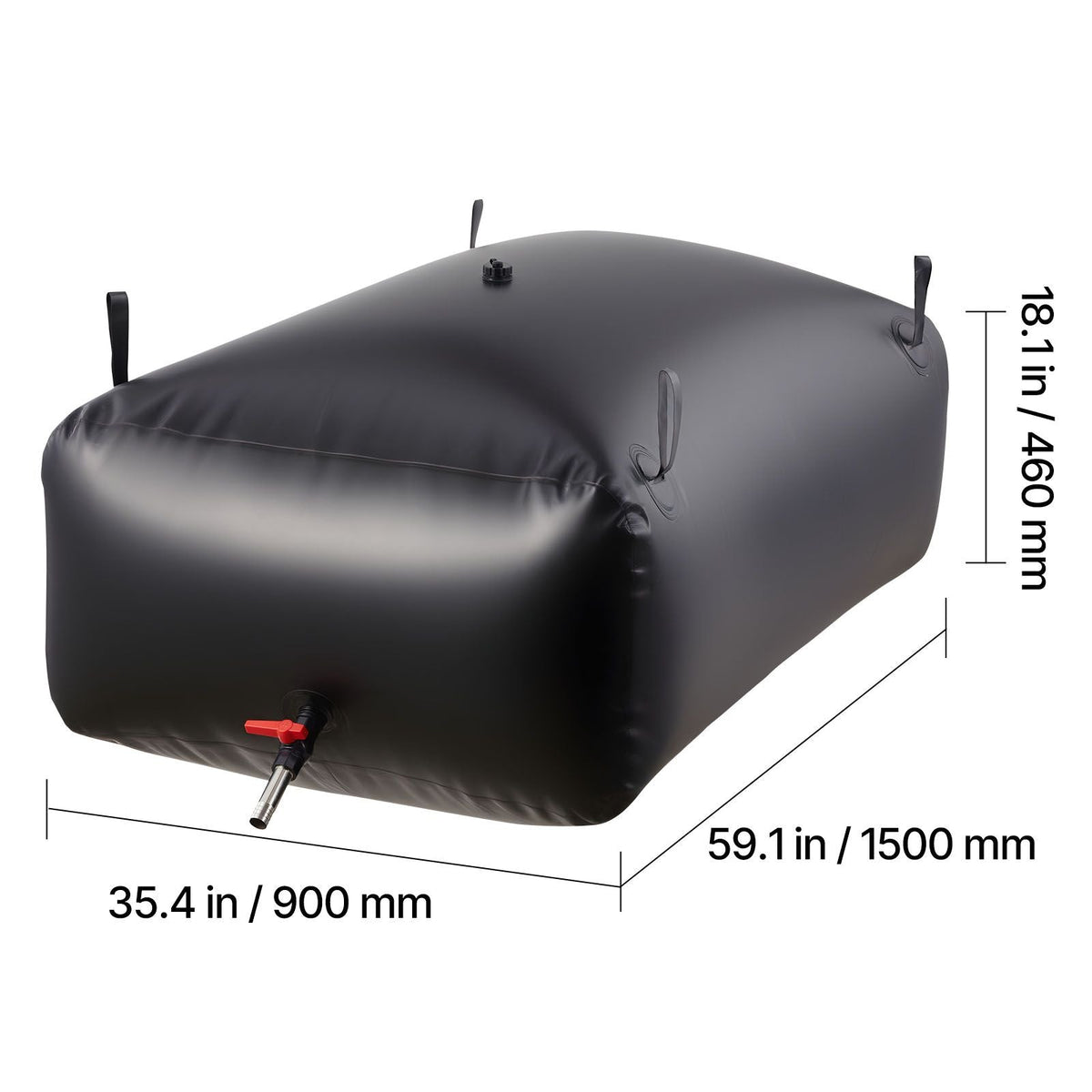 Water Storage Bladder 142.7 Gallon Large Capacity Water Bag, Portable & Collapsible Soft Waters Container, Leakproof & Tear-Resistant PVC Emergency Waters Storage Tank for RV Truck & Outdoor Use