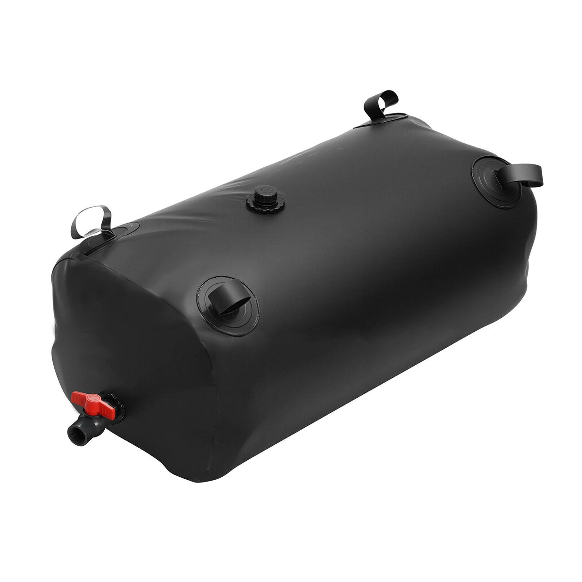 Water Storage Bladder, 29.85 Gallon (113L) Water Storage Container Tank, 1000D PVC Thickened Soft Bag Bladder, Collapsible Portable for Garden Irrigation, Camping, RVs, Emergency Use - Black