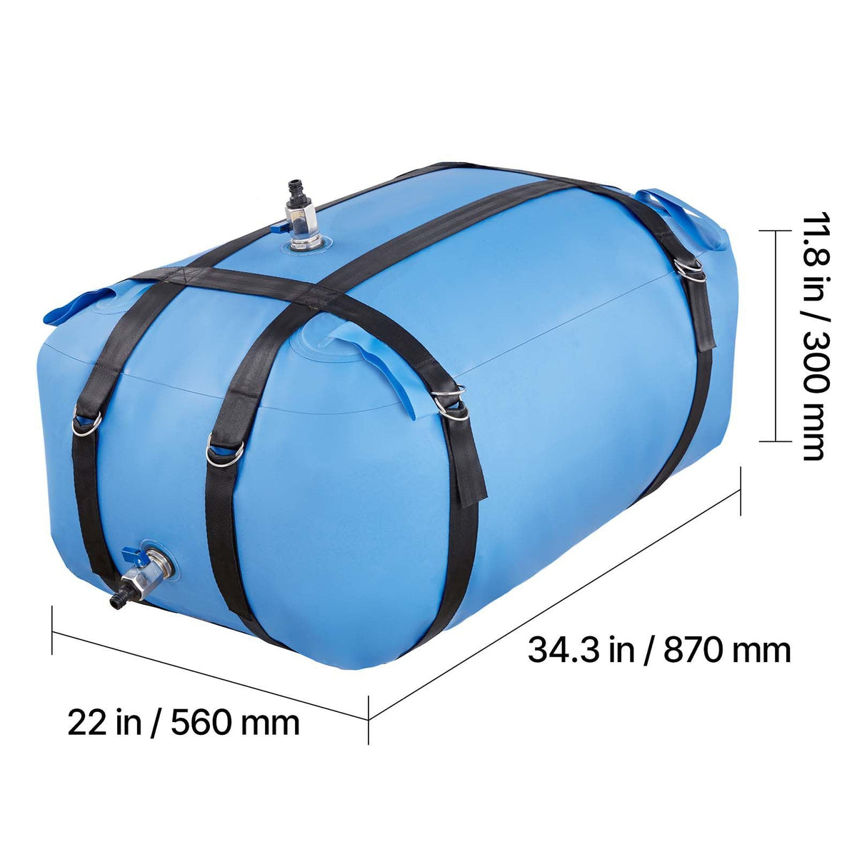 Water Storage Bladder, 35 Gallon Large Capacity TPU Soft Water Bag, Portable & Collapsible Water Storage Containers, Leakproof & Wear-Resistant RV Waters Tank for Camping Irrigation Outdoor Use
