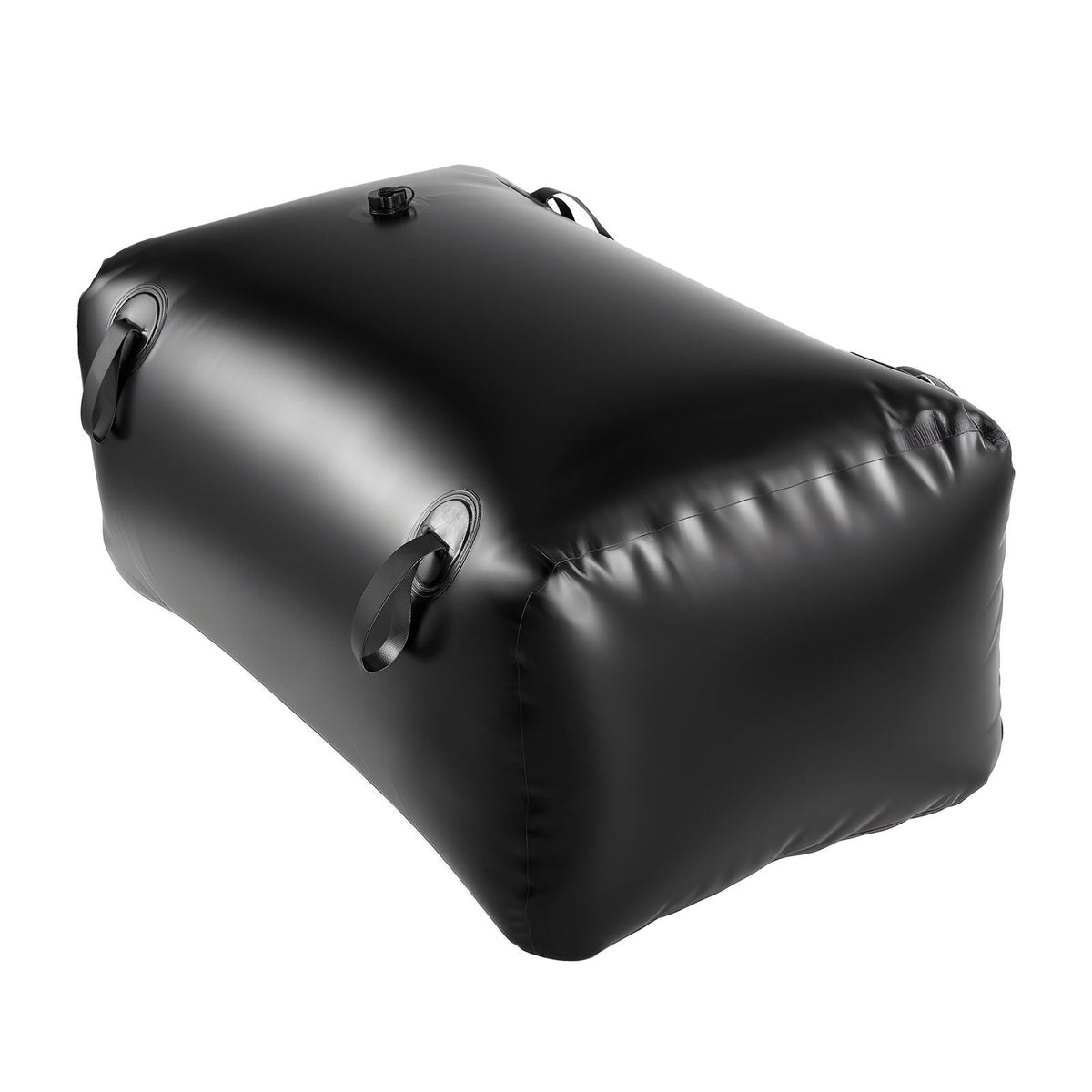 Water Storage Bladder, 63.4 Gal Collapsible Water Storage Bag, Wear-Resistant 1000D PVC Soft Waters Bag, Leakproof Camping Tank Containers for Garden Irrigation RV Emergency Use, Black