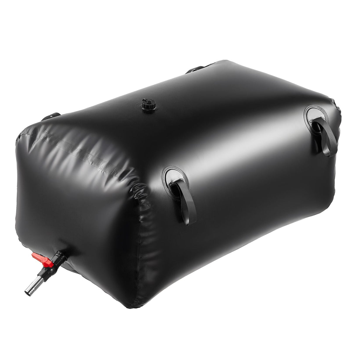 Water Storage Bladder, 63.4 Gal Collapsible Water Storage Bag, Wear-Resistant 1000D PVC Soft Waters Bag, Leakproof Camping Tank Containers for Garden Irrigation RV Emergency Use, Black