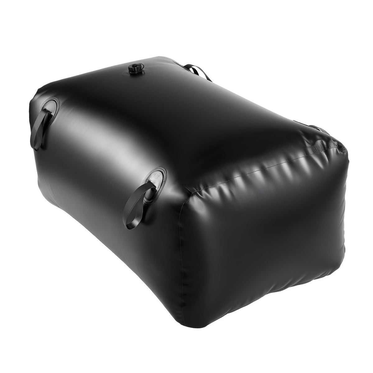 Water Storage Bladder, 63.4 Gal Collapsible Water Storage Bag, Wear-Resistant 1000D PVC Soft Waters Bag, Leakproof Camping Tank Containers for Garden Irrigation RV Emergency Use, Black