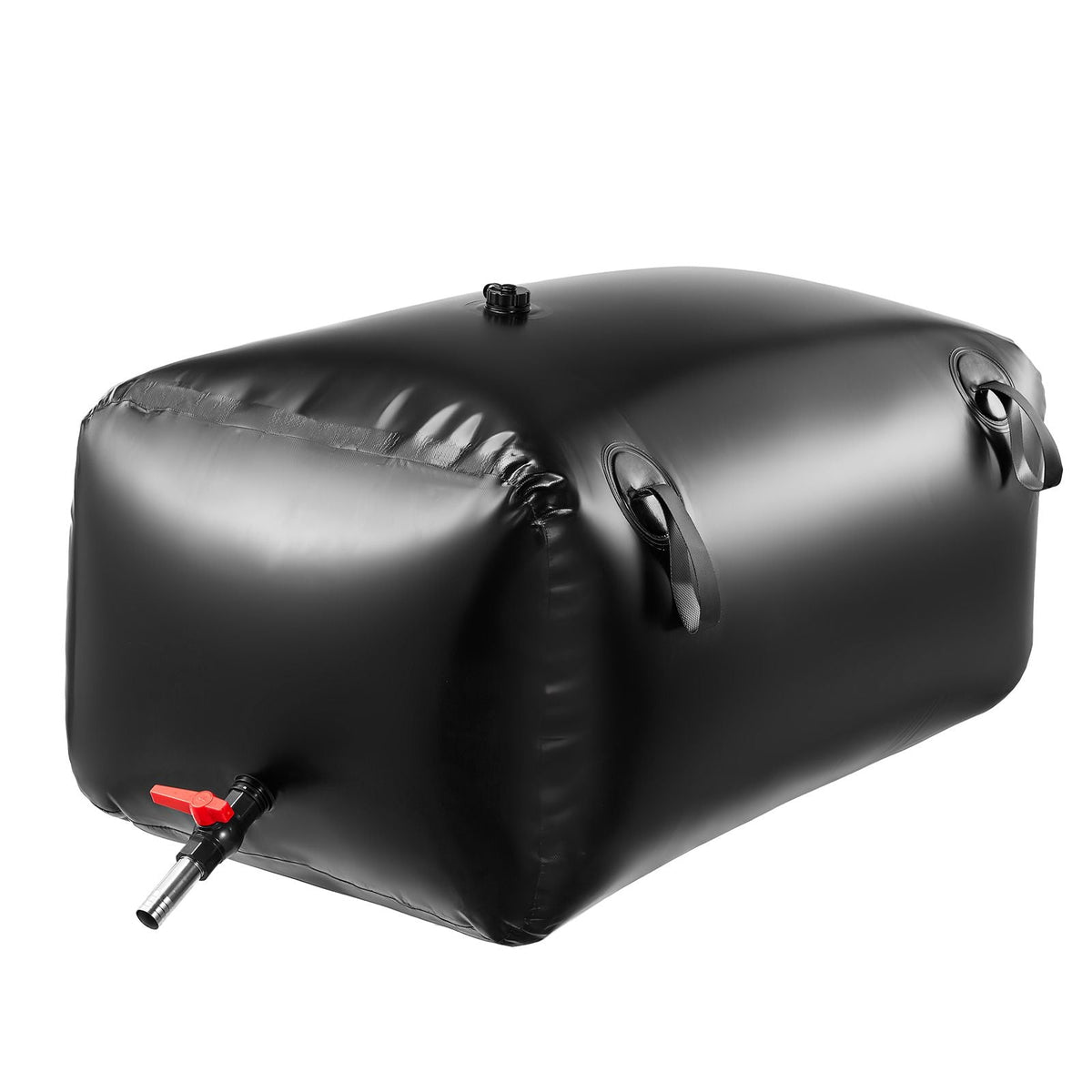 Water Storage Bladder, 63.4 Gal Collapsible Water Storage Bag, Wear-Resistant 1000D PVC Soft Waters Bag, Leakproof Camping Tank Containers for Garden Irrigation RV Emergency Use, Black