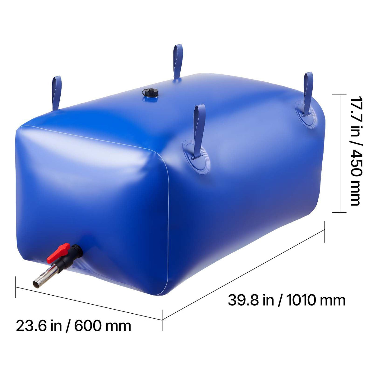 Water Storage Bladder 63.4 Gallon Large Capacity Water Bag, Portable & Collapsible Soft Waters Container, Leakproof & Tear-Resistant PVC Emergency Waters Storage Tank for RV Truck & Outdoor Use