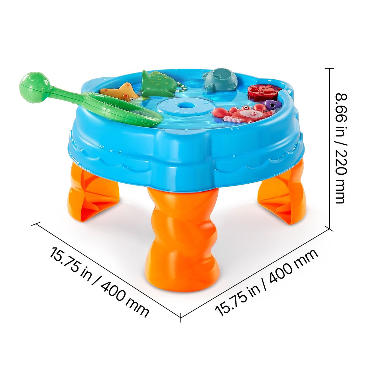 Water Table for Toddlers, Kids Activity Sensory Table, Fish 'n Splash Water Playset with 9PCS Toy Accessories, Summer Water Activity Table with Fishing Game Set for 3+ Years Boys Girls