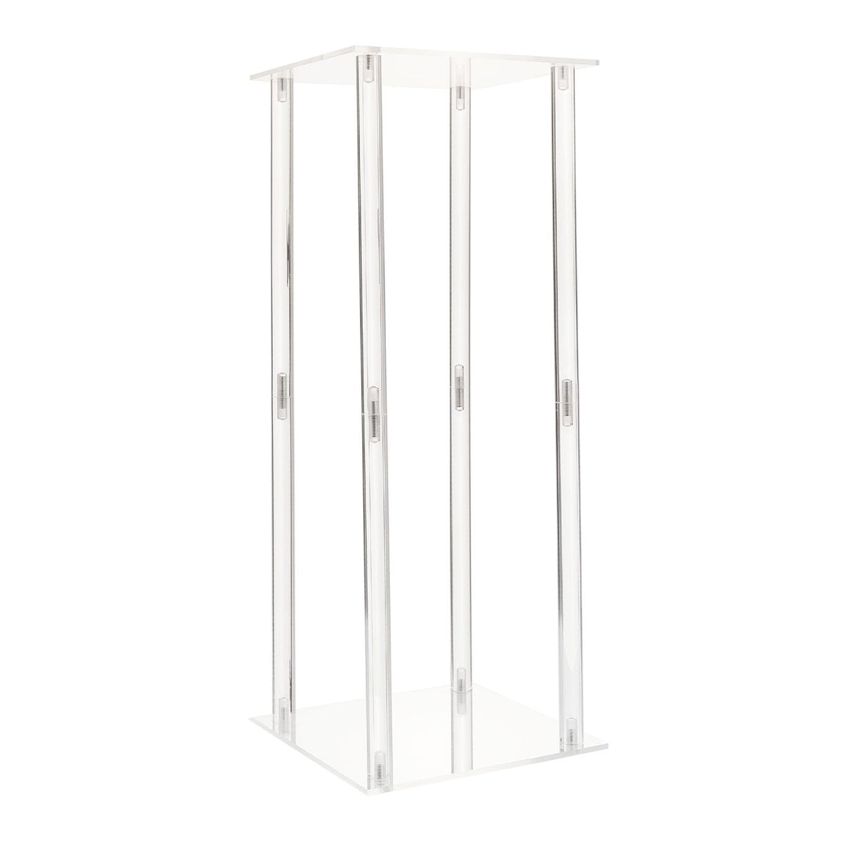 Wedding Flower Stand, 10PCS 19.69-inch Column Flower Stand, Floral Stands with Acrylic Laminate, Cylindrical Cubic Floral Display Rack for Wedding, Party, Birthday, Home, Centerpiece Stands