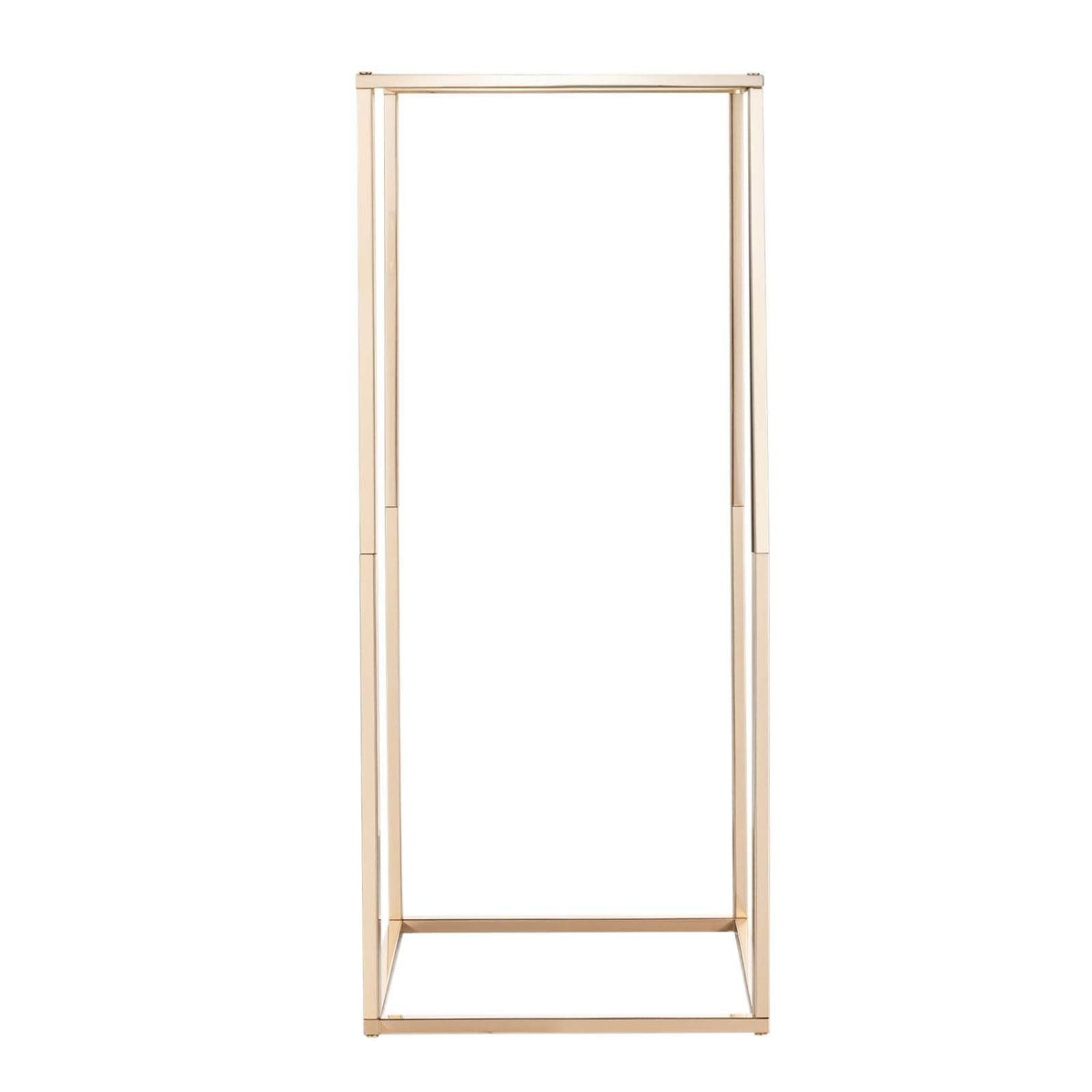 Wedding Flower Stand, 10PCS 23.62-inch Column Flower Stand, Floral Stands with Hidden Screw, Rectangular Cubic Floral Display Rack for Wedding, Party, Birthday, Home, Gold Centerpiece Stands