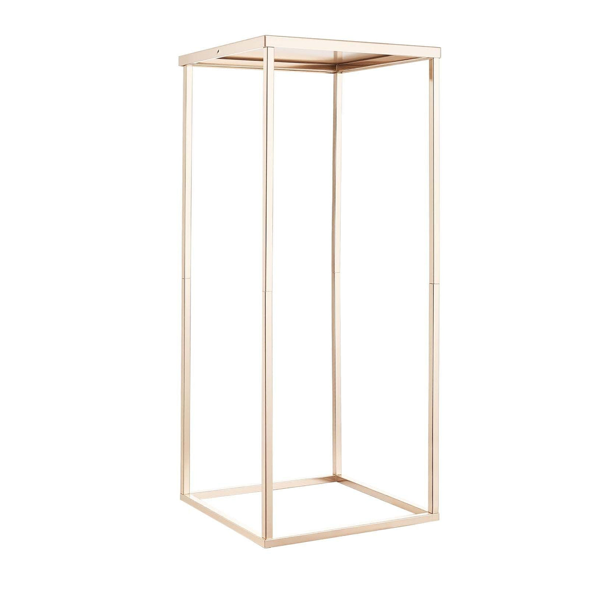 Wedding Flower Stand, 10PCS 23.62-inch Column Flower Stand, Floral Stands with Metal Laminate, Gold Rectangular Floral Display Rack for Wedding, Party, Birthday, Home, Gold Centerpiece Stands