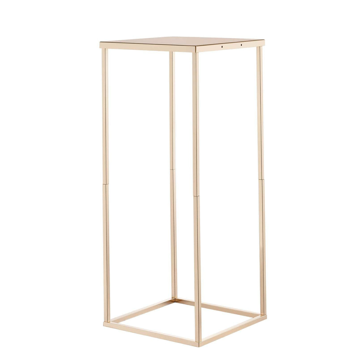 Wedding Flower Stand, 10PCS 23.62-inch Column Flower Stand, Floral Stands with Metal Laminate, Gold Rectangular Floral Display Rack for Wedding, Party, Birthday, Home, Gold Centerpiece Stands