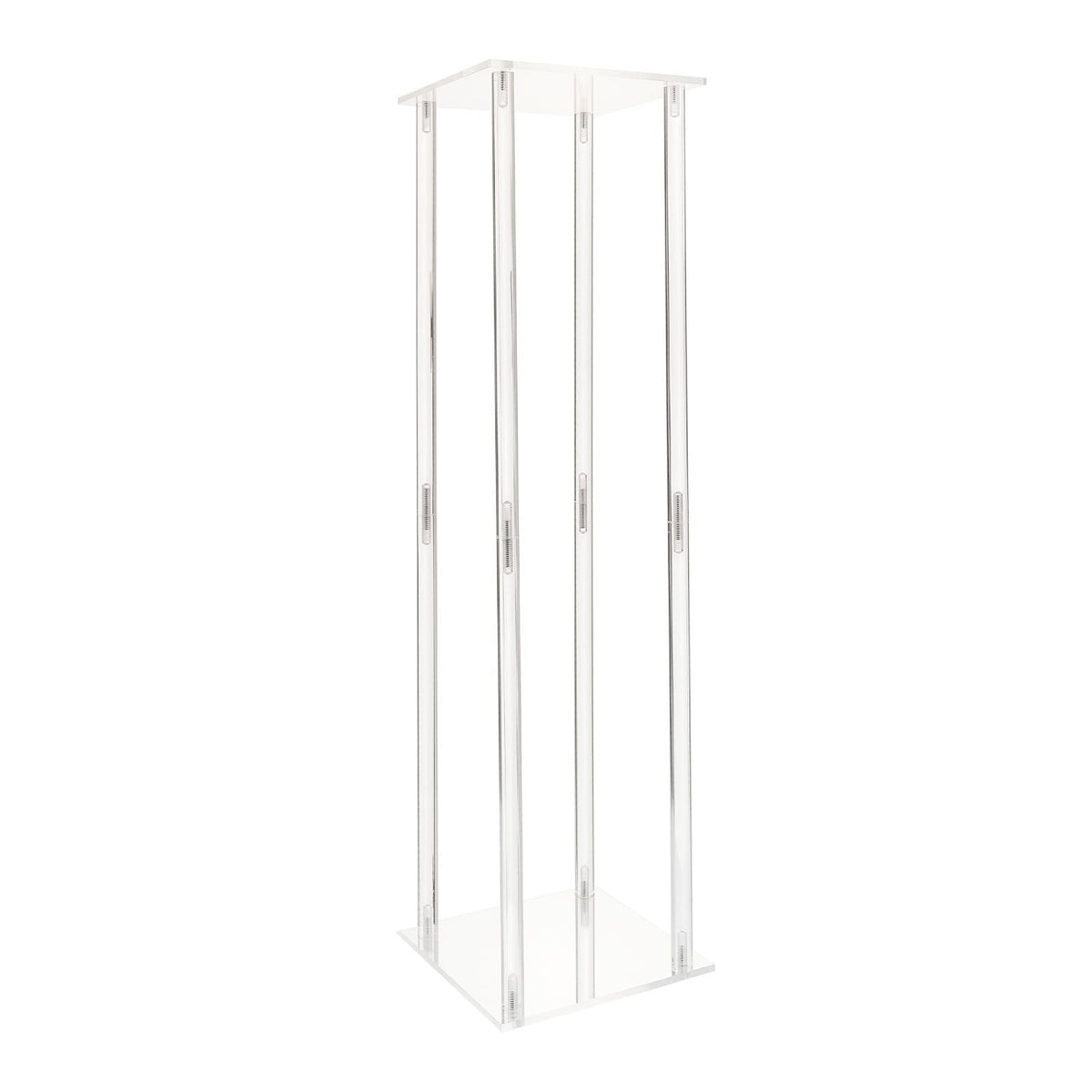 Wedding Flower Stand, 10PCS 31.5-inch Column Flower Stand, Floral Stands with Acrylic Laminate, Cylindrical Cubic Floral Display Rack for Wedding, Party, Birthday, Home, Centerpiece Stands