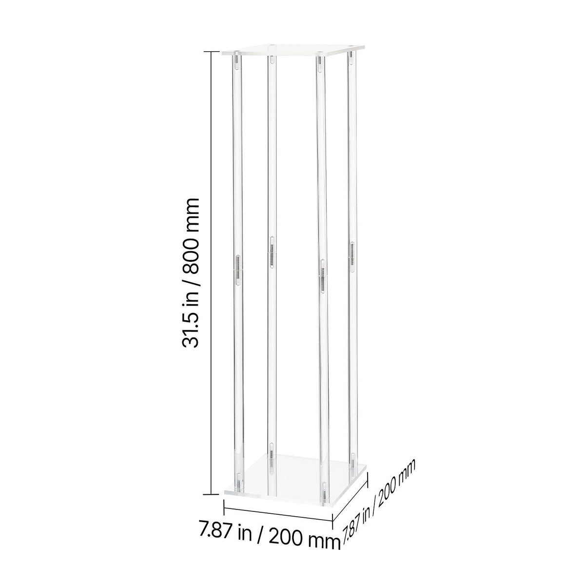 Wedding Flower Stand, 10PCS 31.5-inch Column Flower Stand, Floral Stands with Acrylic Laminate, Cylindrical Cubic Floral Display Rack for Wedding, Party, Birthday, Home, Centerpiece Stands