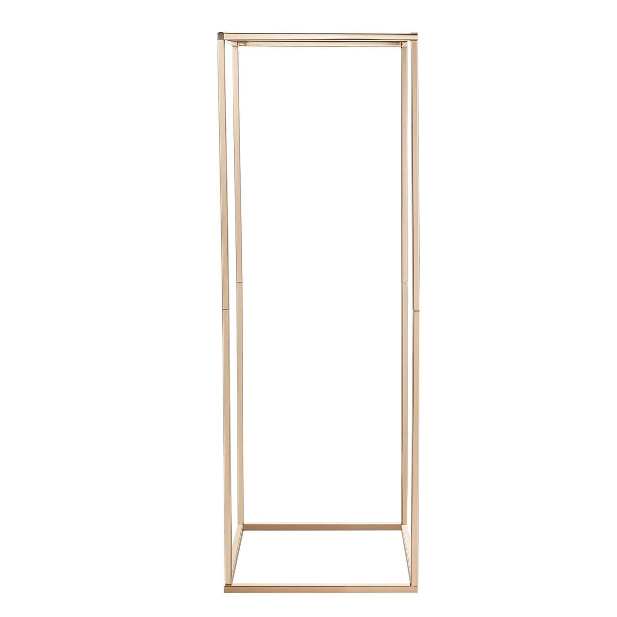 Wedding Flower Stand, 10PCS 31.5-inch Column Flower Stand, Floral Stands with Metal Laminate, Gold Rectangular Floral Display Rack for Wedding, Party, Birthday, Home, Gold Centerpiece Stands