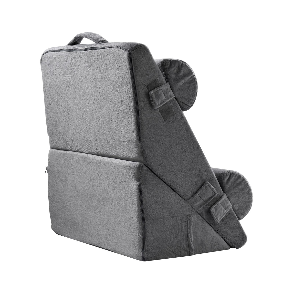 Wedge Pillow for Sleeping, 4 Pcs Adjustable Orthopedic Bed Wedge Set, Support Arm Leg Neck Shoulder, Post Surgery Pillow for Back Pain, Acid Reflux, Snoring Relief, Sitting up in Bed, Dark Grey