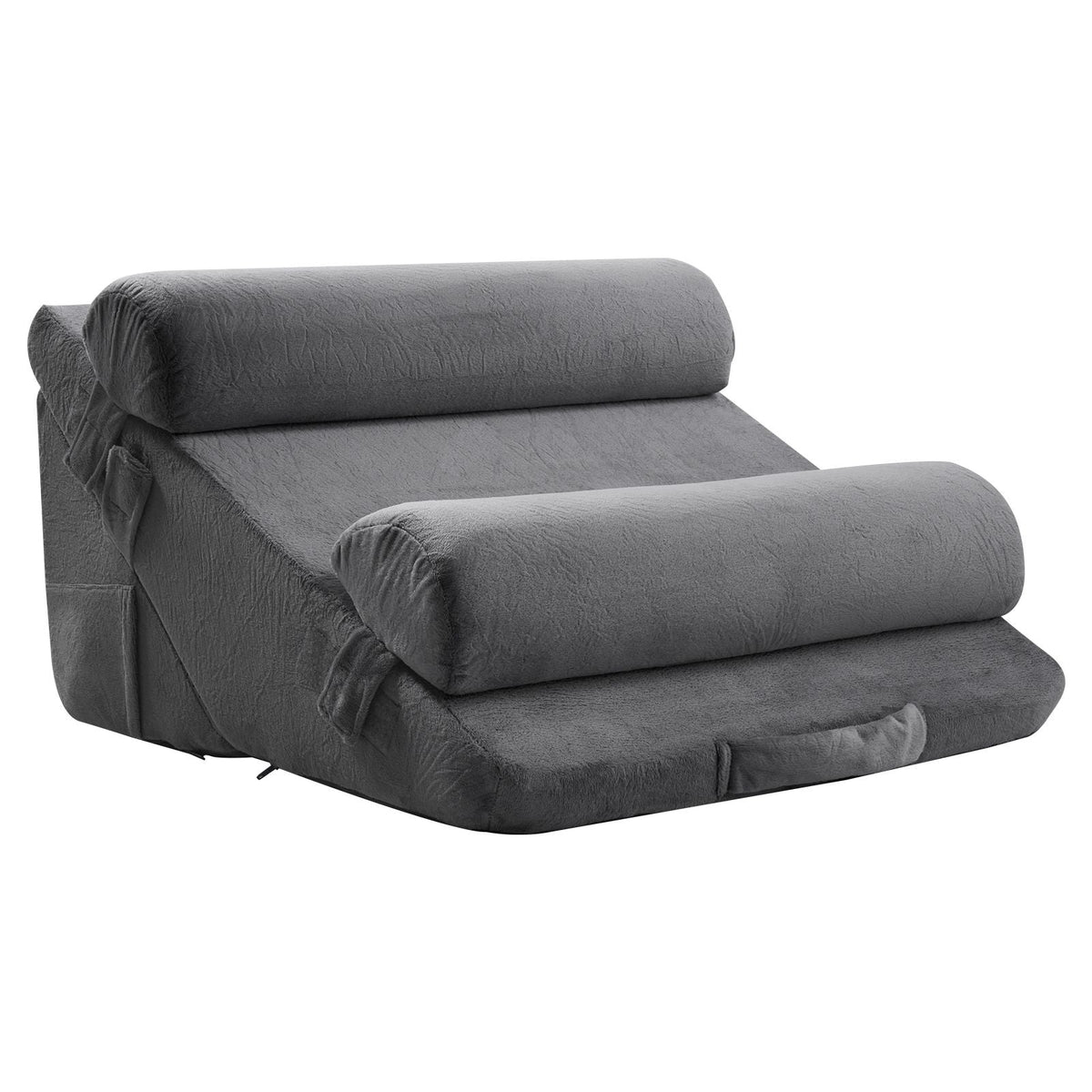 Wedge Pillow for Sleeping, 4 Pcs Adjustable Orthopedic Bed Wedge Set, Support Arm Leg Neck Shoulder, Post Surgery Pillow for Back Pain, Acid Reflux, Snoring Relief, Sitting up in Bed, Dark Grey