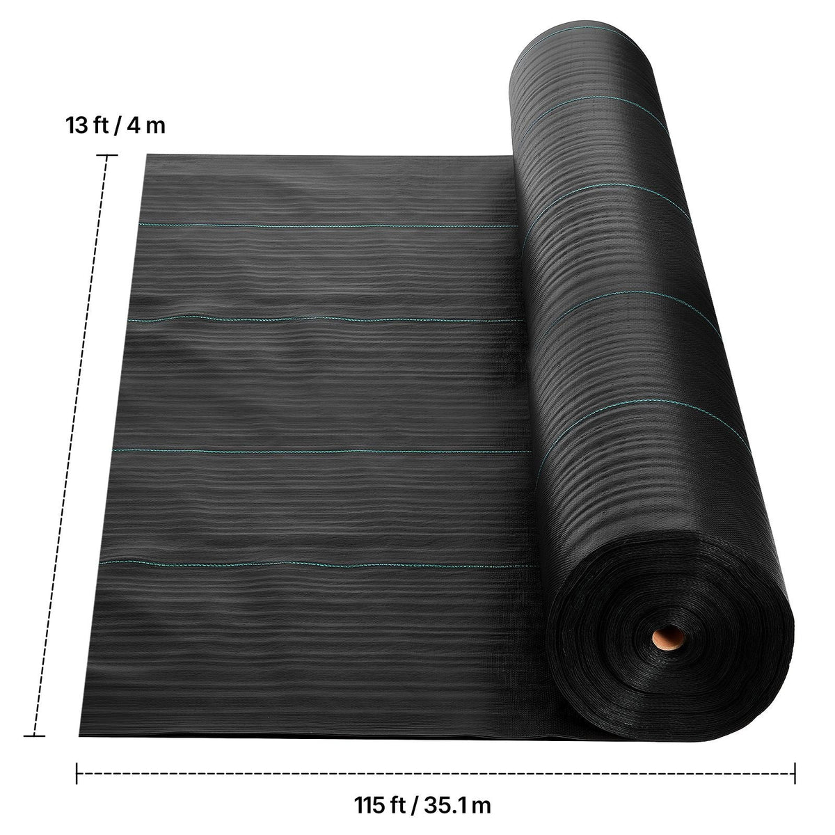 Weed Barrier Fabric Heavy Duty, 13x115FT 3.5oz Landscape Fabric, Woven Weed Blocker Fabrics, Garden Fabrics Weeds Barrier, Weeds Control Ground Cover, Geotextile Webbing, Gardening Mat, Black