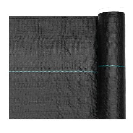 Weed Barrier Fabric Heavy Duty, 1.4x50FT 3.2oz Landscape Fabric, Woven Weed Blocker Fabrics, Garden Fabrics Weeds Barrier, Weeds Control Ground Cover, Geotextile Webbing, Gardening Mat, Black