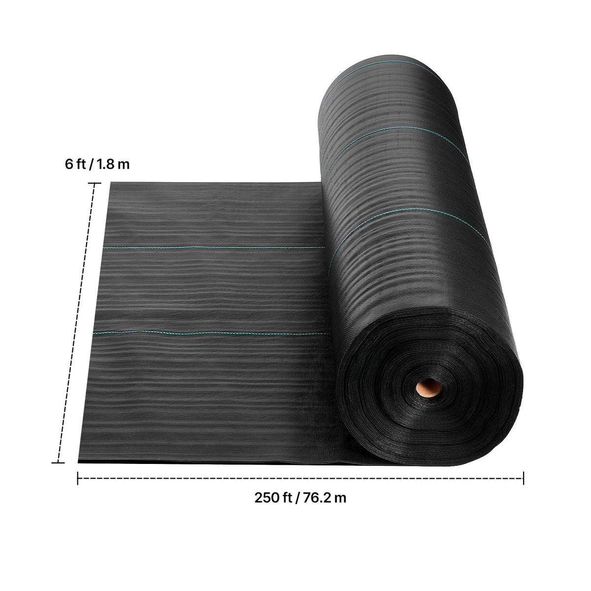 Weed Barrier Fabric Heavy Duty, 6x250FT 5oz Landscape Fabric, Woven Weed Blocker Fabrics, Garden Fabrics Weeds Barrier, Weeds Control Ground Cover, Geotextile Webbing, Gardening Mat, Black