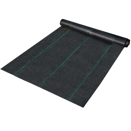 Weed Control Fabric 6ft x 300ft - Geo Textile Fabric Heavy Duty - Woven Ground Cover for Commercial Greenhouse, Yard, Garden Barrier Cloth Blocker Mat