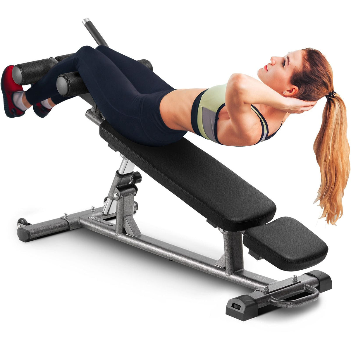 Weight Bench, Adjustable Strength Training Bench, Press Bench for Full Body Workout, 1000 LBS Multi-Purpose Sit up Bench for Home Gym Exercise, Incline Decline Bench with Reverse Crunch Handle