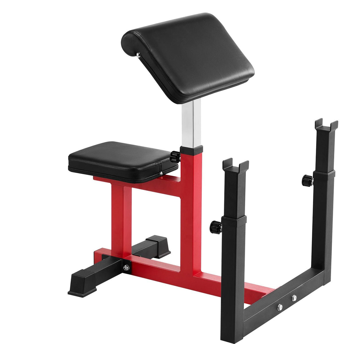 Weight Bench with Leg Extension, Strength Training Benches, Max load 440 LBS Home Gym Bench Fitness Equipment, Seated Arm Isolated Barbell Dumbbell Bicep Station, Workout Bench for Home Gym