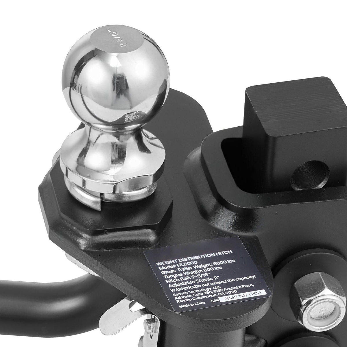 Weight Distribution Hitch, 12000 lbs Max Towing & 1200 lbs Max Tongue, Weight Distributing Hitches Kit with Sway Control Includes 2 in Shank & 2-5/16 in Ball, Load Leveling Hitch for Trailers