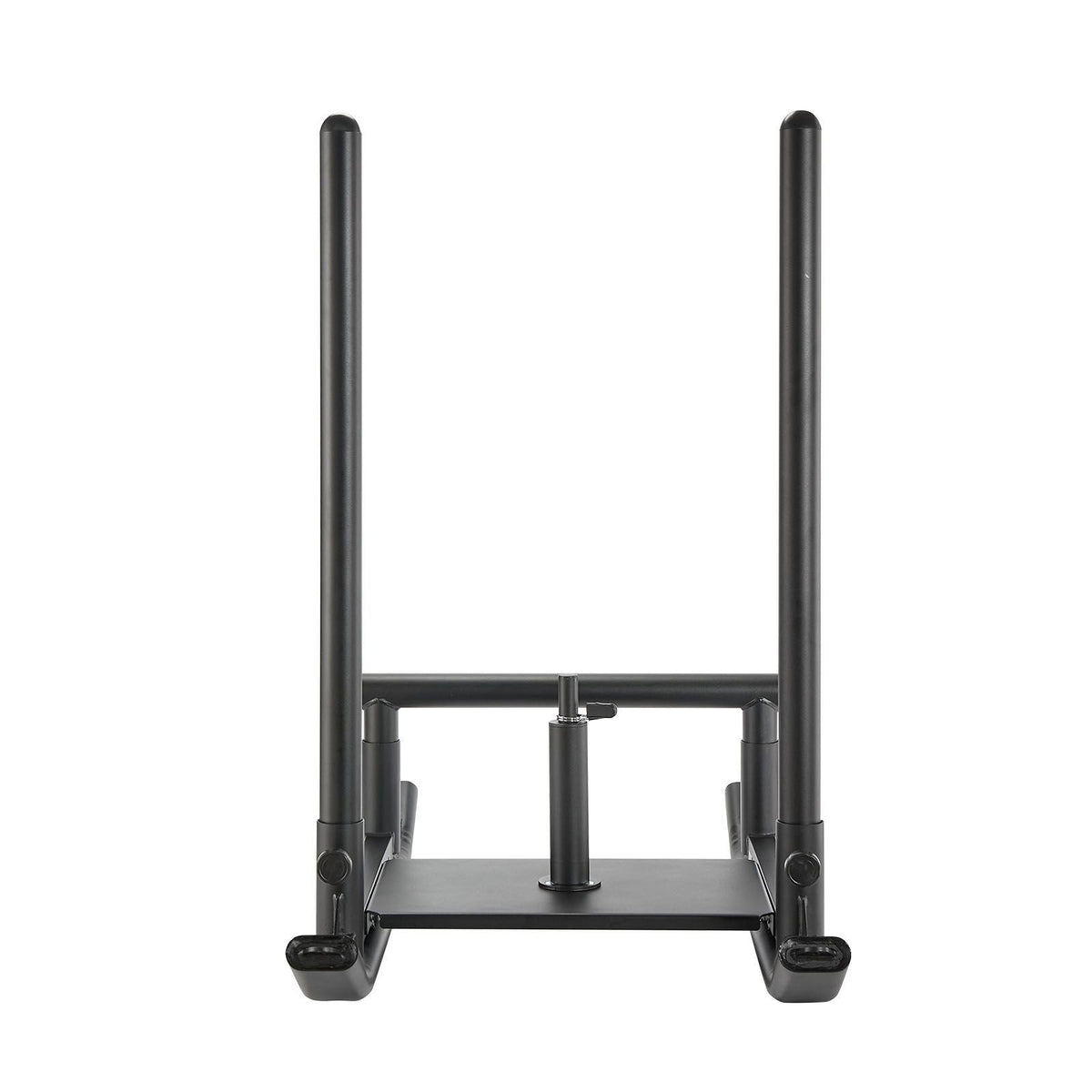 Weight Sled, Steel Power Sled, Fitness Strength Training Sleds for Athletic Exercise Speed Improvement, Workout Fitness Equipment with Handle, Compatible with 1/2 in Weight Plates, Black
