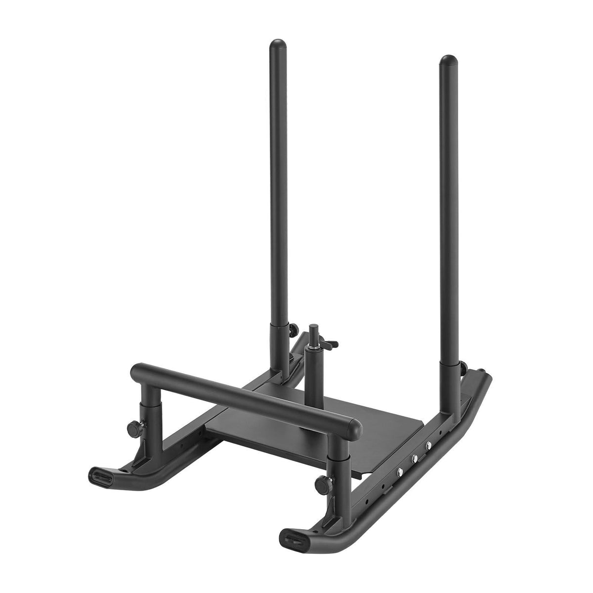 Weight Sled, Steel Power Sled, Fitness Strength Training Sleds for Athletic Exercise Speed Improvement, Workout Fitness Equipment with Handle, Compatible with 1/2 in Weight Plates, Black
