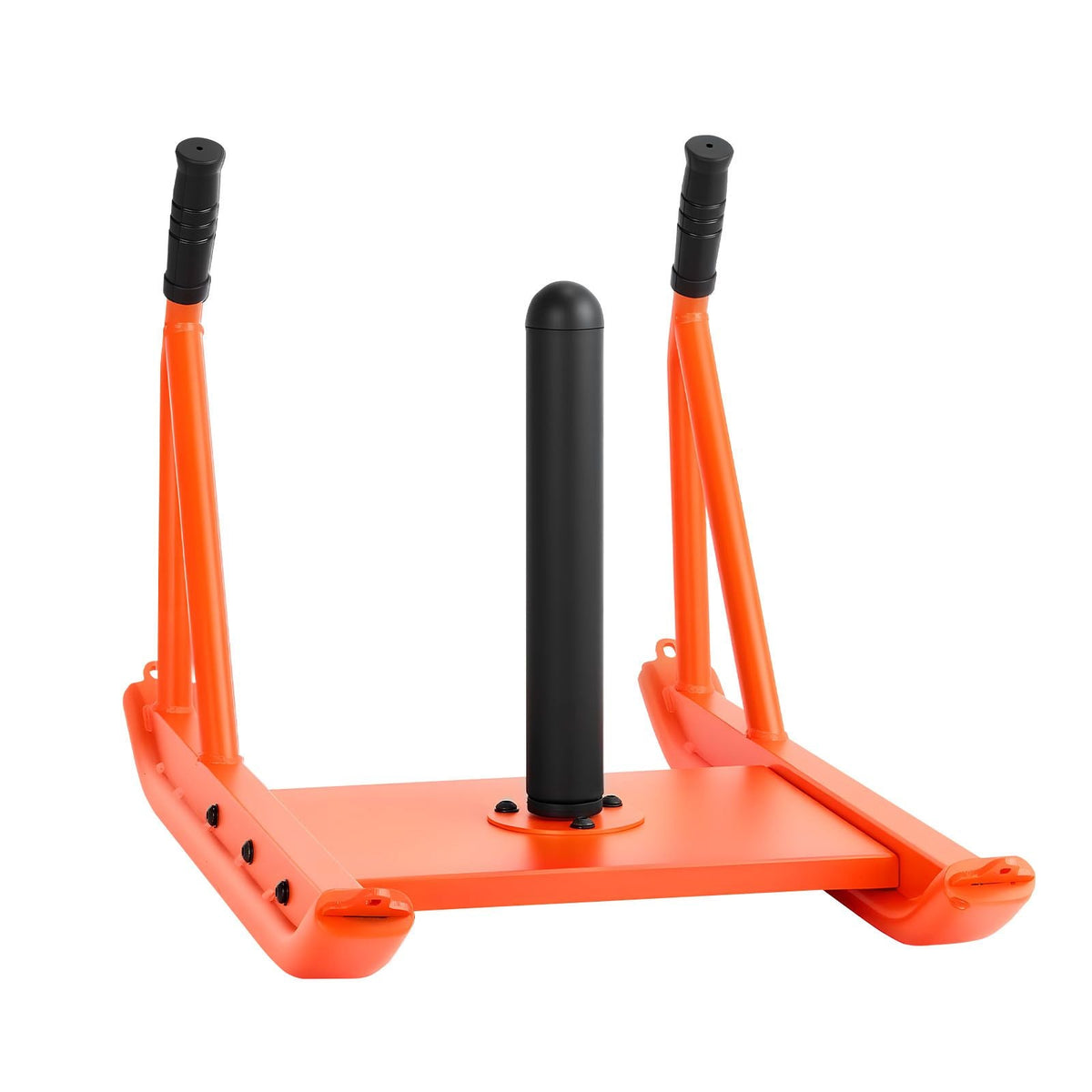 Weight Sled, Steel Power Sled, Fitness Strength Training Sleds for Athletic Exercise Speed Improvement, Workout Fitness Equipment with Handle, Compatible with 1/2 in Weight Plates, Orange
