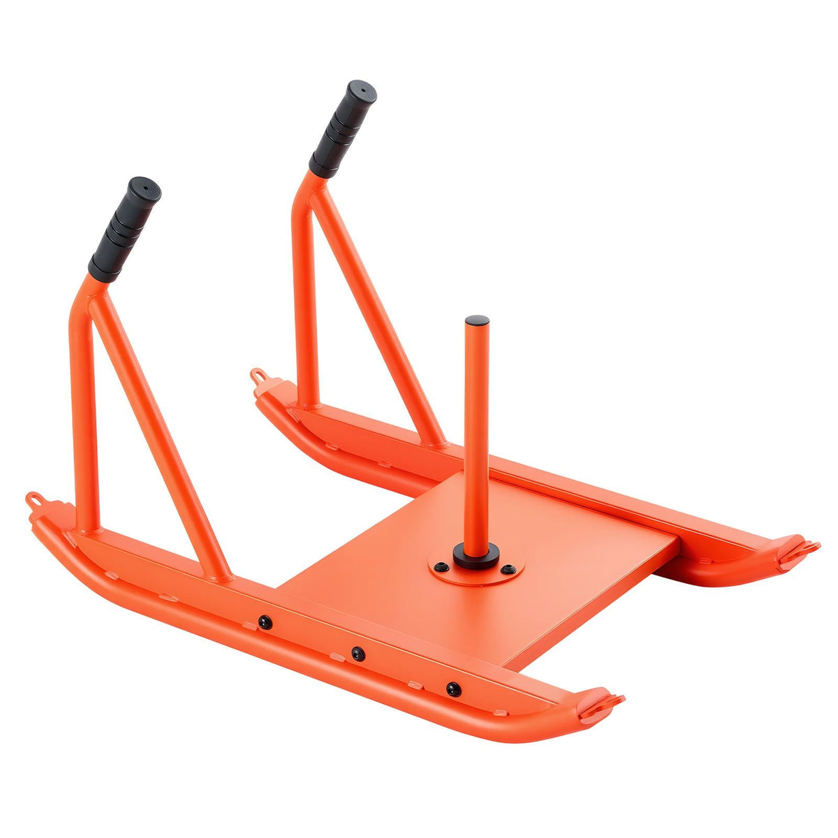 Weight Sled, Steel Power Sled, Fitness Strength Training Sleds for Athletic Exercise Speed Improvement, Workout Fitness Equipment with Handle, Compatible with 1/2 in Weight Plates, Orange