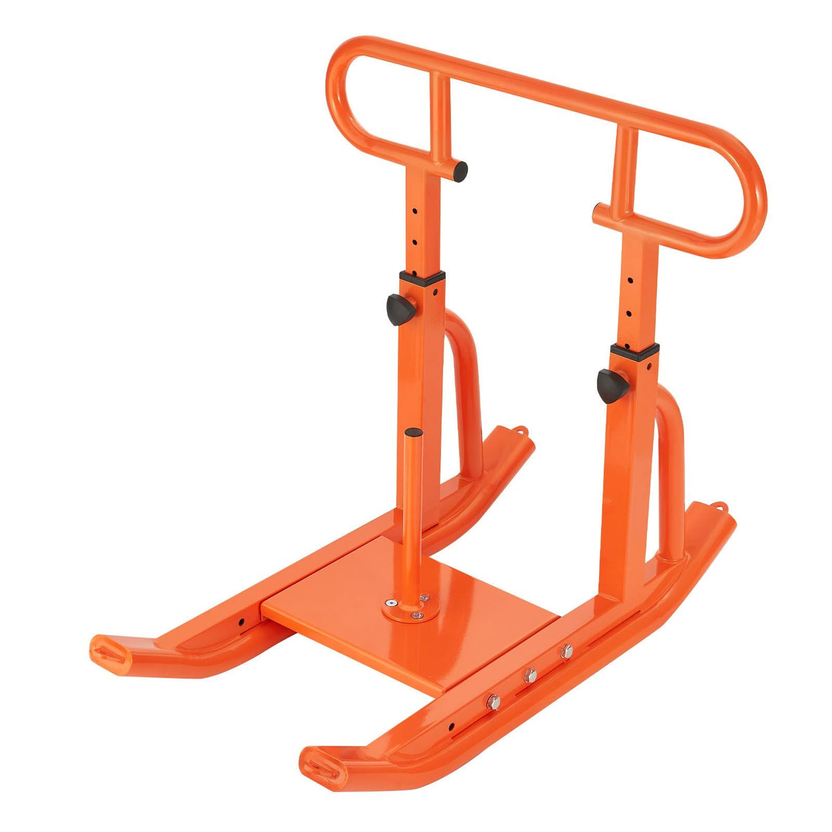 Weight Sled, Steel Power Sled, Fitness Training Sleds for Athletic Exercise Speed Improvement, Workout Equipment with Adjustable Height Handle, Compatible with 1/2 in Weight Plates, Orange