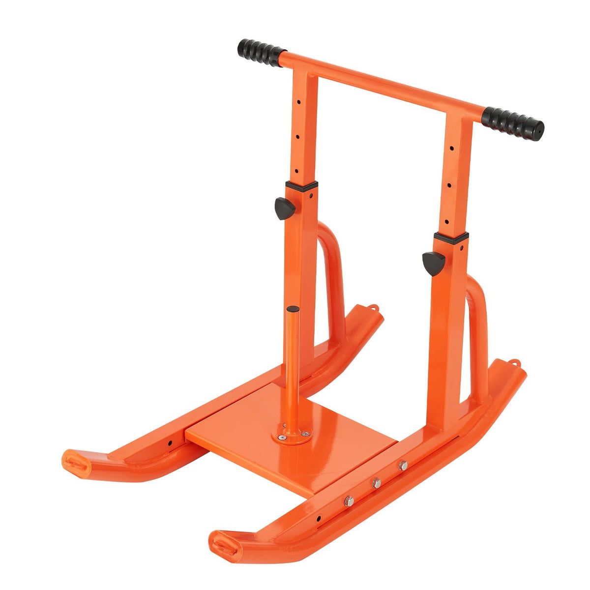 Weight Sled, Steel Power Sled, Fitness Training Sleds for Athletic Exercise Speed Improvement, Workout Equipment with Adjustable Height Handle, Compatible with 1/2 in Weight Plates, Orange