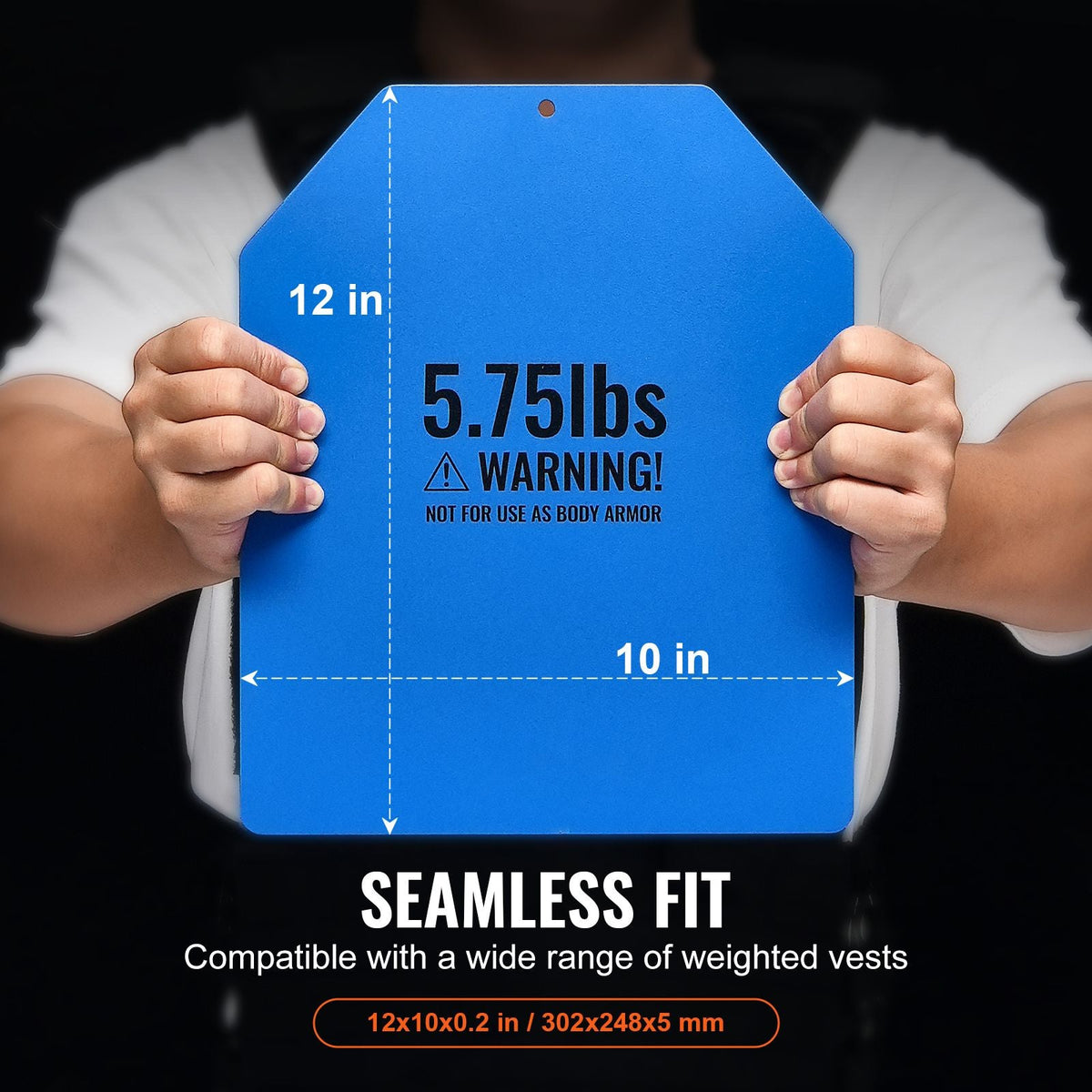 Weight Vest Plates, 5.75 LB Pairs, Premium Steel Weighted plates, Contoured Ergonomic Fit – WODs, Additional Weight for Weight Vests, for Strength Training, Running, Fitness, Heavy Workouts