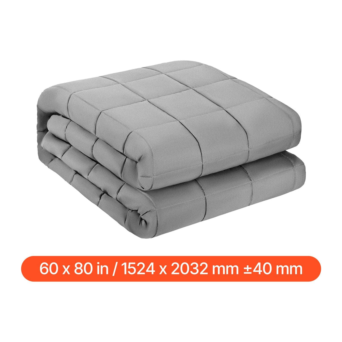 Weighted Blanket, 25 lbs, 60 x 80 in Queen Size, Cooling Breathable Heavy Blanket with Glass Beads, All-Season Use, Suitable for 250-310 lbs Adults, Anxiety Stress Relief, Improve Sleep, Grey