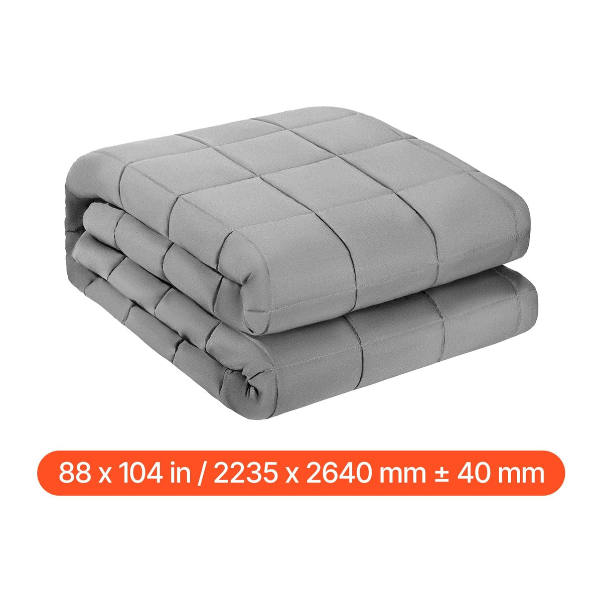 Weighted Blanket, 25 lbs, 88 x 104 in King Size, Cooling Breathable Heavy Blanket with Glass Beads, All-Season Use, Suitable for 250-310 lbs Adults, Anxiety Stress Relief, Improve Sleep, Grey
