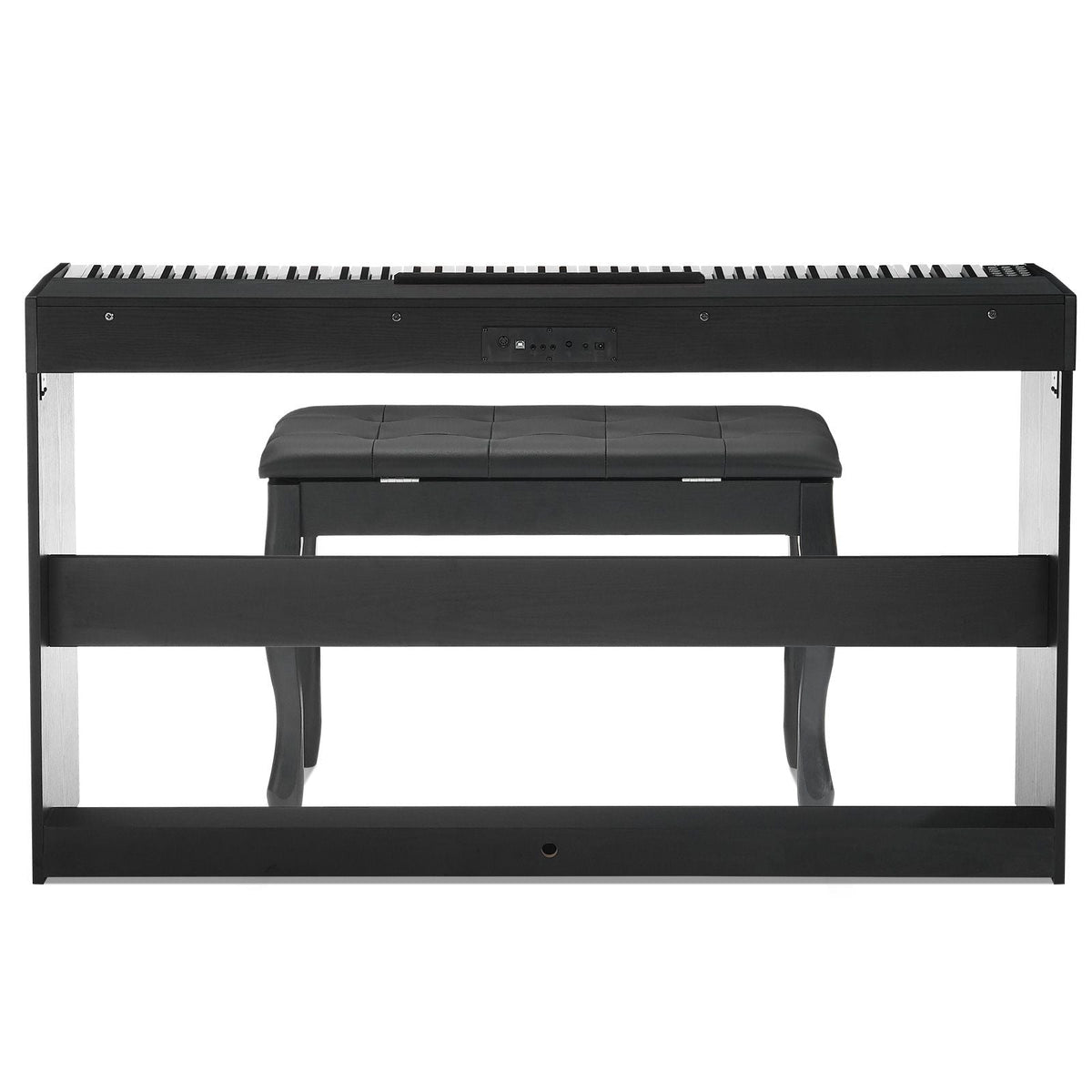 Weighted Digital Piano, 88 Key Fully Weighted Keys, Dual Keyboard & Speakers Simple Cabinet Bracket with Twin Bench Headphone 200 Tones & Rhythms, Support Bluetooth/USB/MIDI, for Teachers Lesson