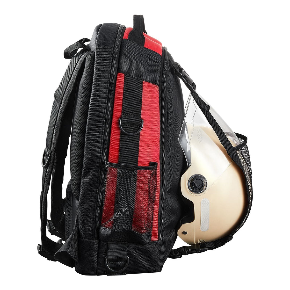 Welding Backpack, 25.2L Welder Backpack for Tools and Helmet, 1680D High-Density Polyester Extreme Gear Pack with Helmet Bag, Multi-Purpose Gear Storage Bag for Welding, Outdoor Camping, Hiking