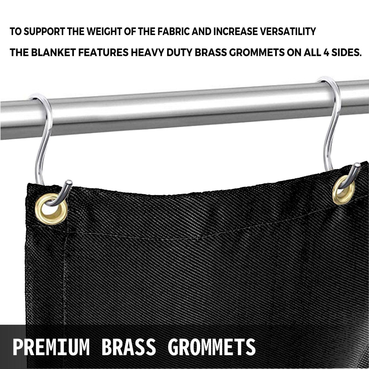 Welding Blanket, 10 x 10 Foot Fiberglass Blanket, Up To 550 Celsius Heat-Resistant Fire Retardant Blanket with Premium Brass Grommets