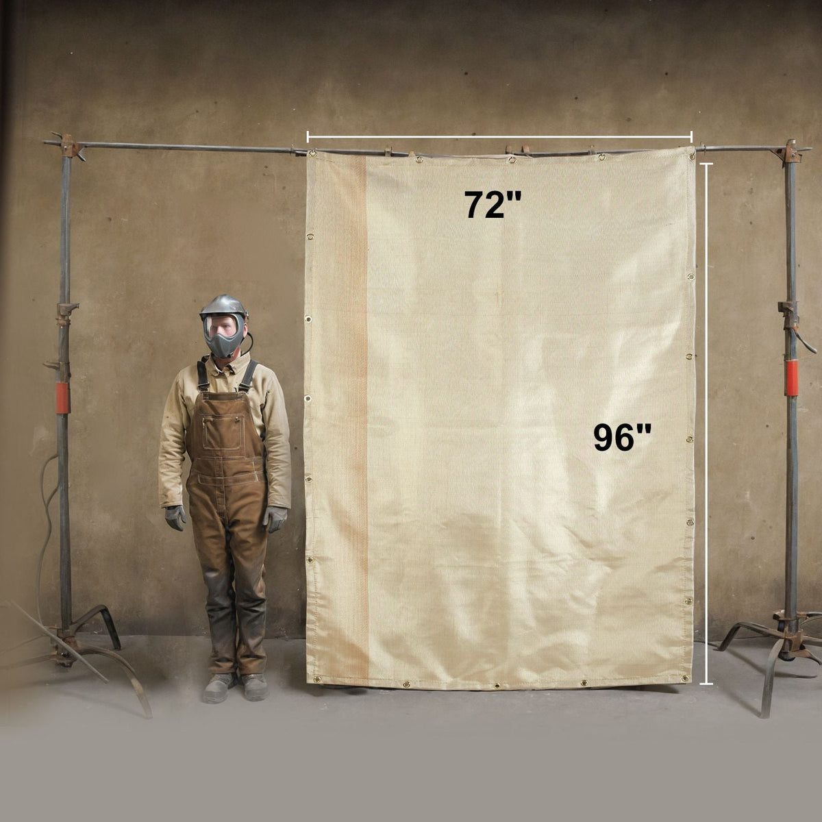 Welding Blanket 2 Pack, 6FT x 8FT Heat Treated Welding Blanket, Up To 998 F Heat Resistant Blanket Set, Heavy-Duty Fiberglass Flame Retardant Insulation Welding Mat Cover with Metal Grommets