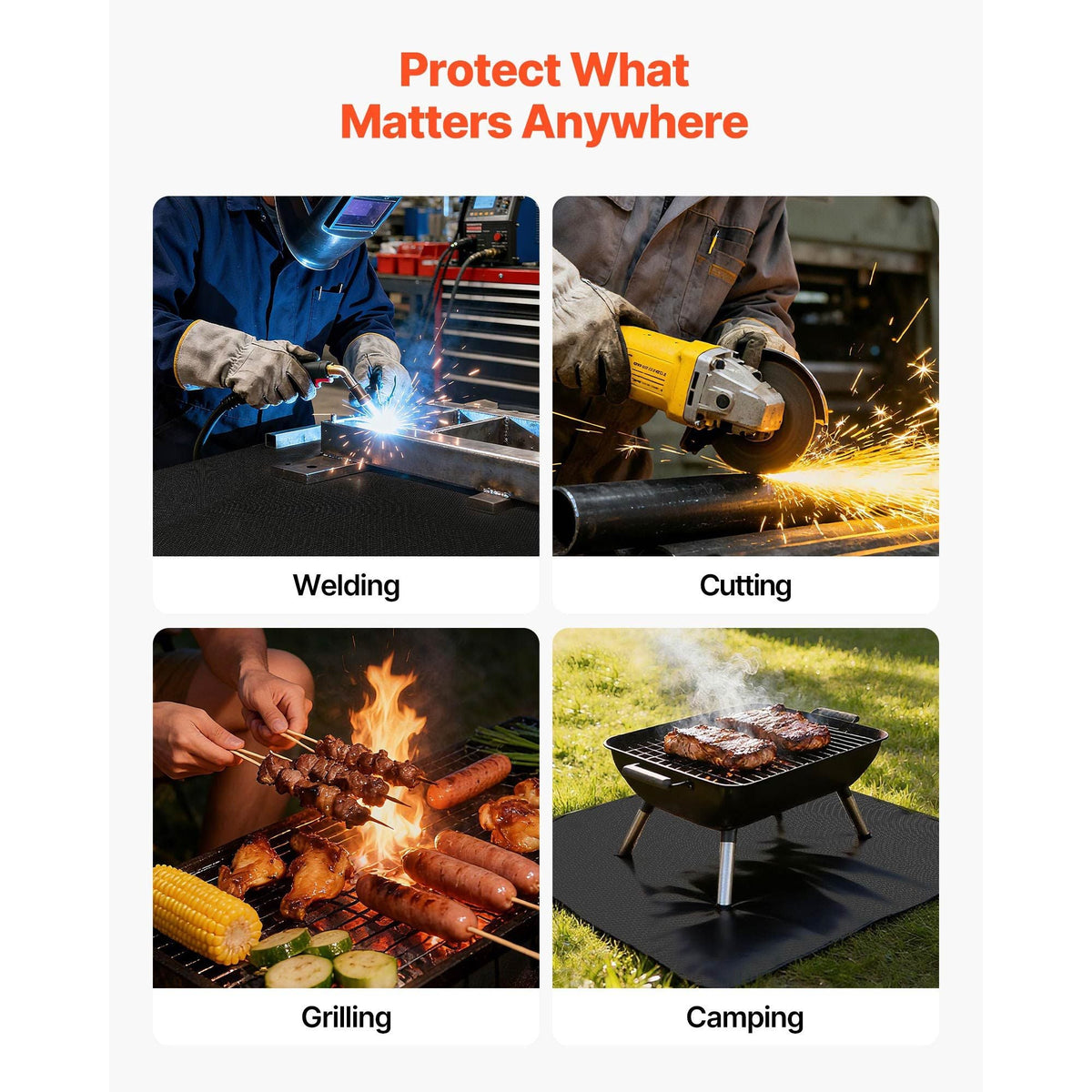 Welding Blanket Roll, 5 x 150 FT Silicone Coated Fiberglass Welding Blanket, Up to 1800 Fahrenheit Heat Resistant Safety Protection Blankets, Flame Retardant Fireproof Insulation Mat Roll