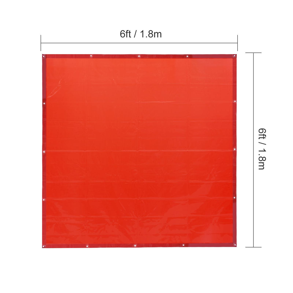 Welding Curtain Screen, 6 x 6 FT Hanging Welding Curtain Wall, Flame-Resistant Vinyl Welding Protection Screens with 6-Level UV Protection & Hanging Holes, Portable for Workshop/Industrial Use