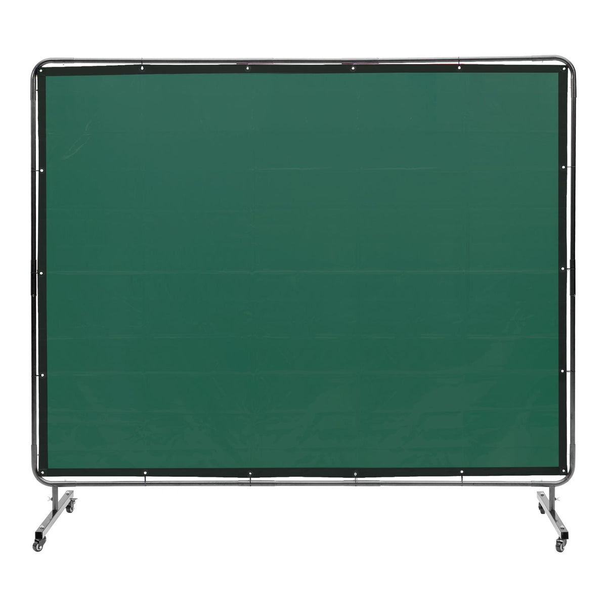 Welding Screen with Frame, 6' x 8' Welding Curtain Screen, Flame-Resistant Vinyl Welding Protection Screen on 4 Swivel Wheels (2 Lockable), Moveable & Professional for Workshop/Industrial, Green