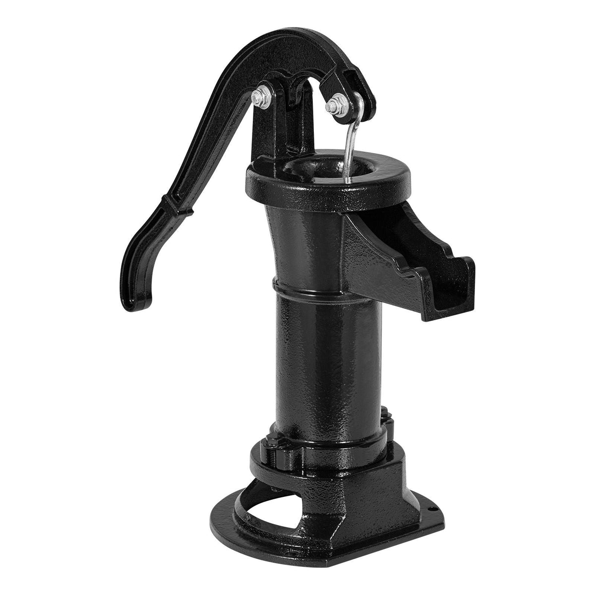 Well Hand Pitcher Pump, 25 ft Maximum Lift, Antique Cast Iron Manual Hand Water Pump, NPT 1-1/4 in Connection, Easy Installation, Old Fashioned for Outdoor Garden, Pond, Backyard, Farm, Black