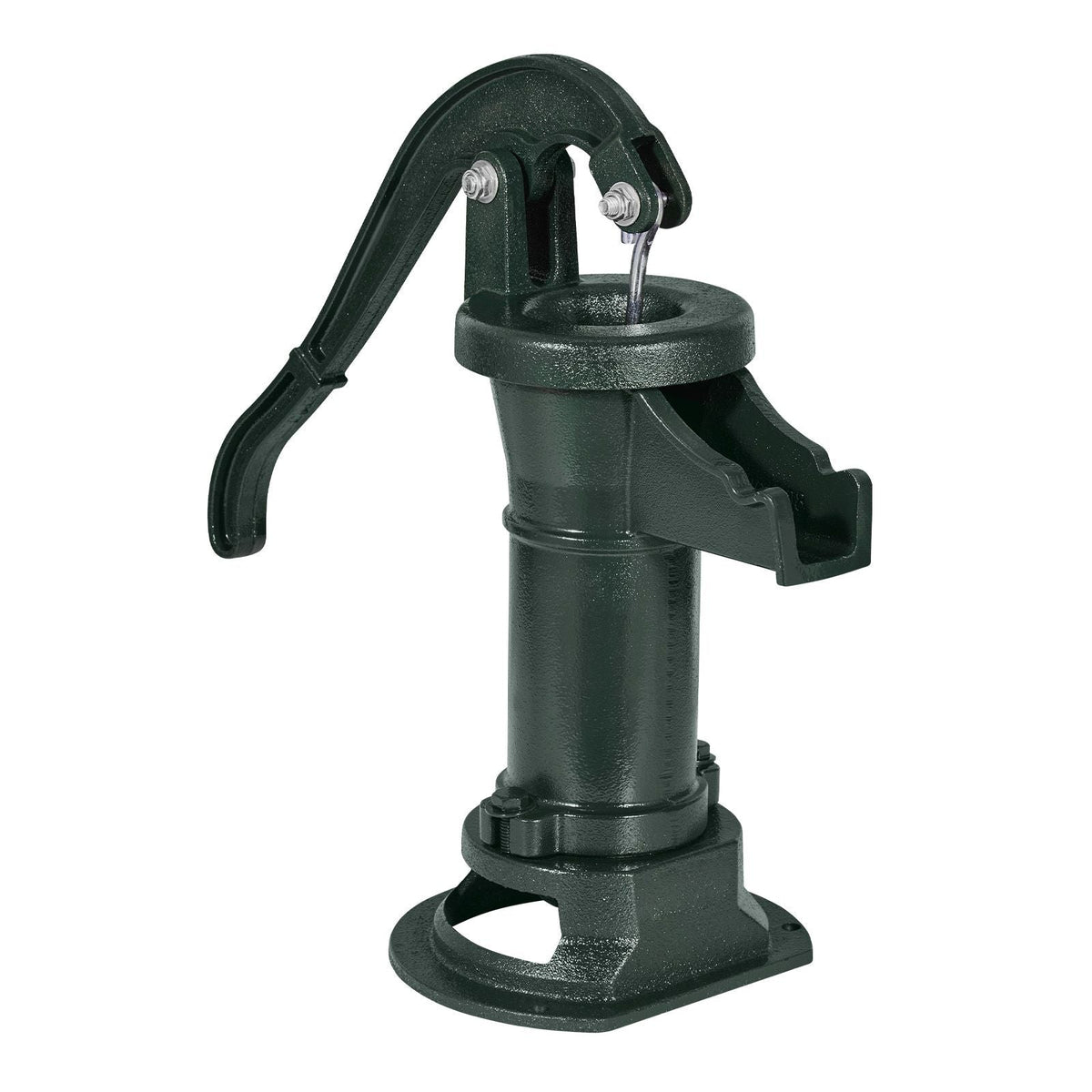 Well Hand Pitcher Pump, 25 ft Maximum Lift, Antique Cast Iron Manual Hand Water Pump, NPT 1-1/4 in Connection, Easy Installation, Old Fashioned for Outdoor Garden, Pond, Backyard, Farm, Green