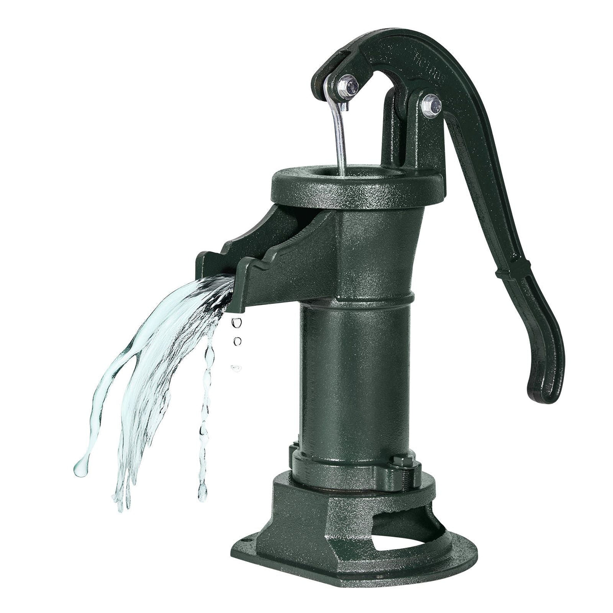 Well Hand Pitcher Pump, 25 ft Maximum Lift, Antique Cast Iron Manual Hand Water Pump, NPT 1-1/4 in Connection, Easy Installation, Old Fashioned for Outdoor Garden, Pond, Backyard, Farm, Green