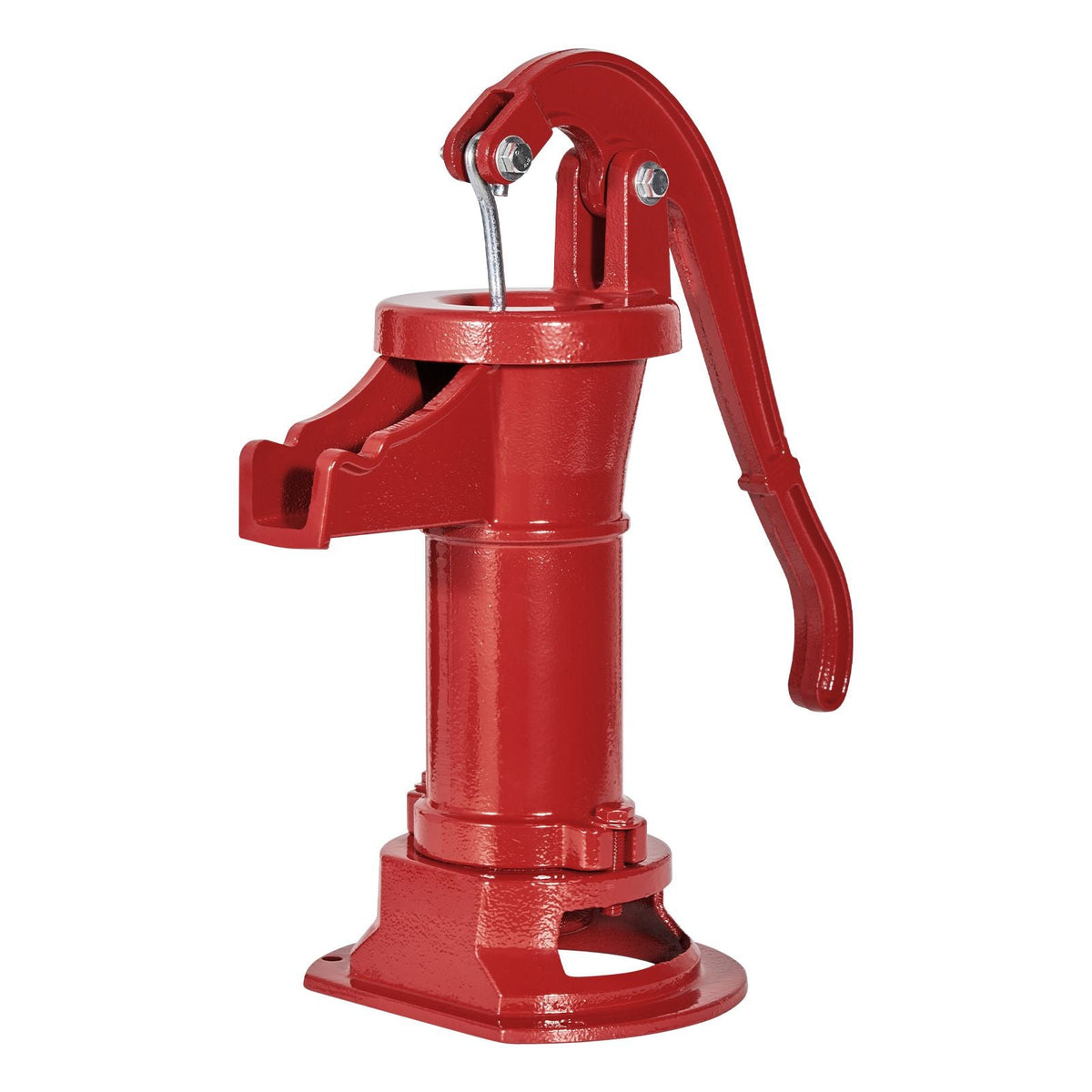 Well Hand Pitcher Pump, 25 ft Maximum Lift, Antique Cast Iron Manual Hand Water Pump, NPT 1-1/4 in Connection, Easy Installation, Old Fashioned for Outdoor Garden, Pond, Backyard, Farm, Red