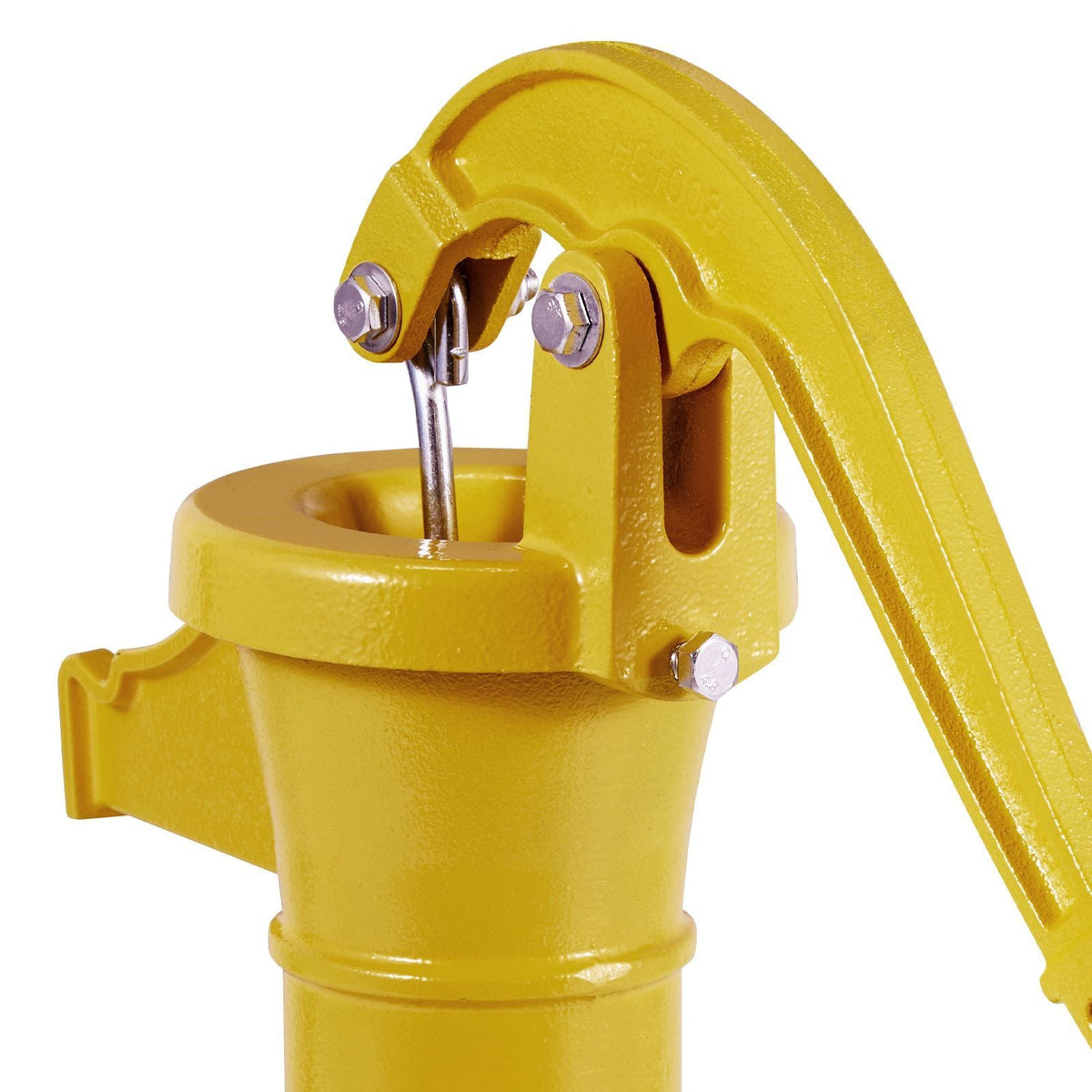 Well Hand Pitcher Pump, 25 ft Maximum Lift, Antique Cast Iron Manual Hand Water Pump, NPT 1-1/4 in Connection, Easy Installation, Old Fashioned for Outdoor Garden, Pond, Backyard, Farm, Yellow