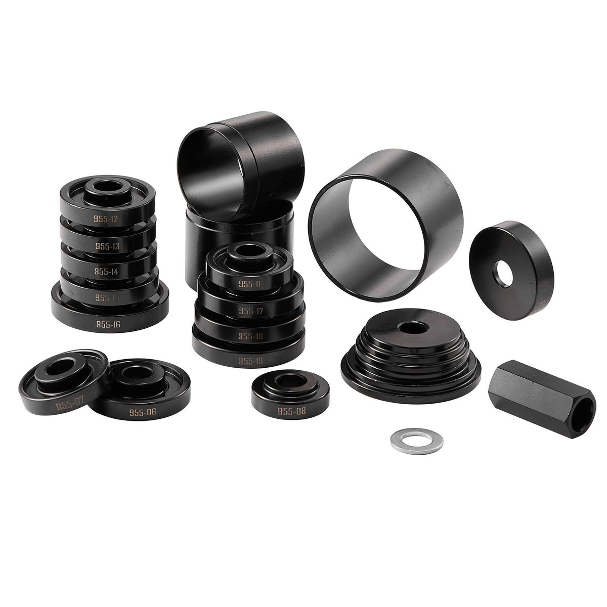 Wheel Bearing Press Kit, 23 PCS FWD Bearing Puller Tools, for Front Wheel Drive Bearing Removal and Installation, Wheel Bearing Tool with Sliding Screw, Bushings, Sleeve Plates, Storage Case