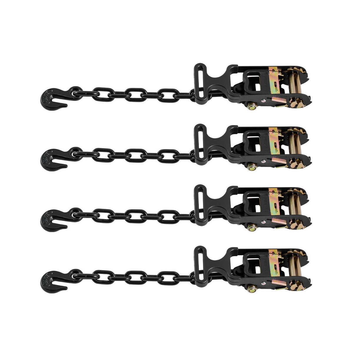 Wheel Chock Tie-Down Kit, Tire-Style Tow Dolly Strap, Car Tie Down Kit with Heavy-Duty Hook, Break Strength 10009 lbs & Working Load 3333 lbs Motorcycle Tie-Down System for ATV, SUV, Trailer