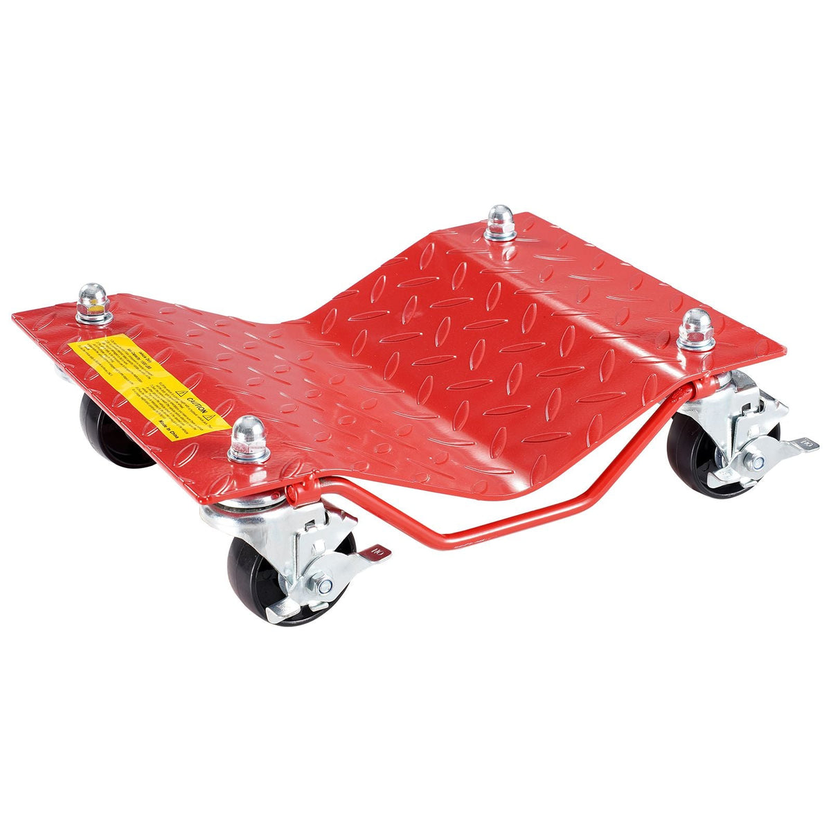 Wheel Dolly, 8000 lbs Capacity Heavy-Duty Steel Car Mover, Wheel Dolly Car Tire Stake Set with Brakes, Vehicle Moving Cart Moving Cars, Trucks, Trailers, Motorcycles, and Boats, Set of 4, Red